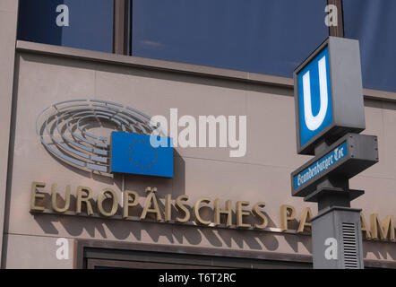 Europäische Haus, Liaison Office des Europäischen Parlaments in Deutschland, die verbindungsstellen sind das Bindeglied zwischen dem Europäischen Parlament und der Bürger Stockfoto