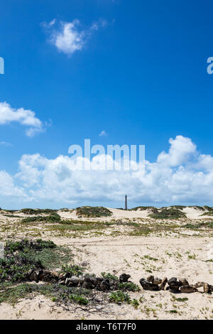 Kalifornien Leuchtturm auf der North Shore von Aruba Stockfoto