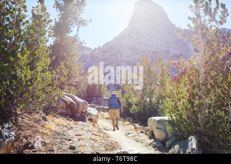 Wanderung in der Sierra Nevada Stockfoto