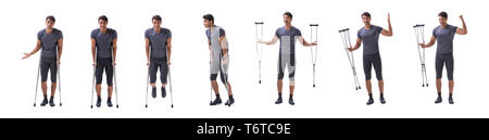 Junge Patientin Sportler Sportler eine Verletzung Trauma mit Leiden Stockfoto