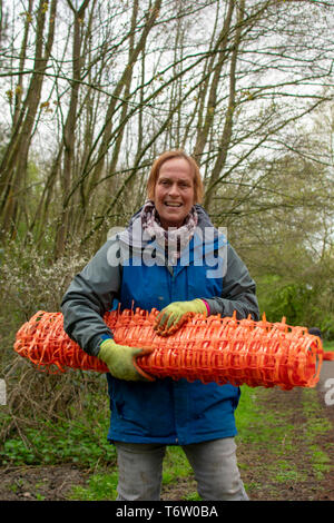 Unsere Marsh ist eine neue Community Projekt alle über das Genießen und die Verbesserung der Flüsse und Bäche der Stour Valley. Das Projekt wird einen echten Nutzen bringen. Stockfoto