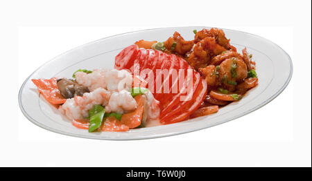 Chinesischen Shrimps und Geflügel Stockfoto