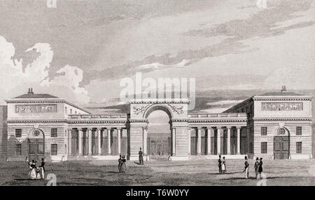 Der Palais de la Légion d'Honneur, Paris, antiken Stahl Gravierte drucken, 1831 Stockfoto