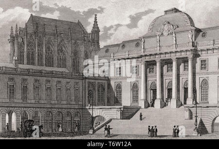 Palais De Justice Paris Antiken Stahl Gravierte Drucken 1831 Stockfotografie Alamy