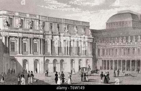 Palais-Royal, Paris, antiken Stahl Gravierte drucken, 1831 Stockfoto