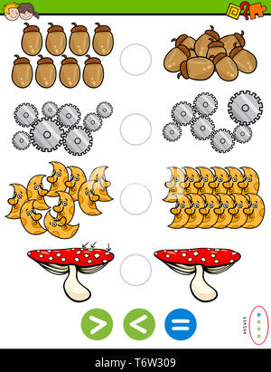 Mehr oder Weniger pädagogischen Puzzle Stockfoto