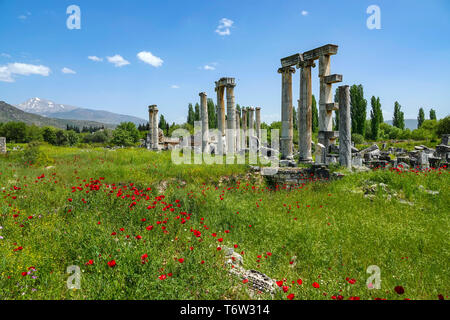 Tempel der Aphrodite, Aphrodisias römische Überreste, Weltkulturerbe der UNESCO, den Westen der Türkei Stockfoto