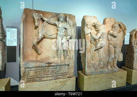 Museum Ausstellungen in Aphrodisias römische Überreste, Weltkulturerbe der UNESCO, den Westen der Türkei Stockfoto