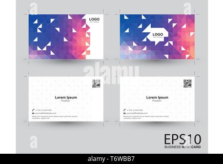 Abstrakte farbenfrohe namecard Vorlage Hintergrund. Stock Vektor