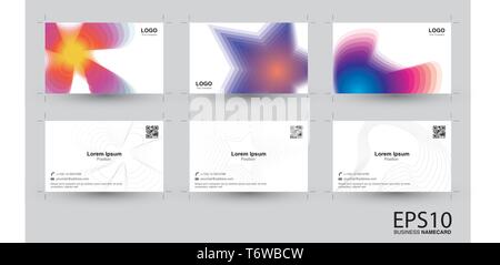 Abstrakte farbenfrohe namecard Vorlage Hintergrund. Stock Vektor