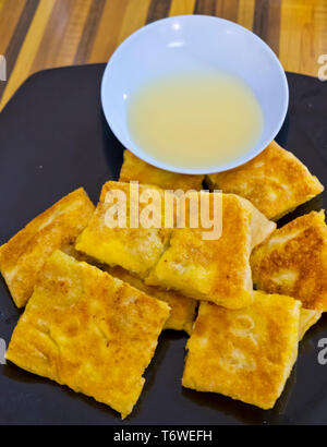 Roti, Banana Pancakes, Aroon Restaurant, Thalang Road, Phuket Town, Thailand Stockfoto