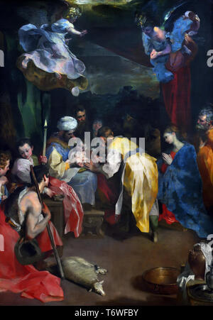 Die Beschneidung von Federico BAROCCI, bekannt als LE BAROCHE, Urbino, 1535 - Urbino, 1612, Italienisch, Italien, Stockfoto