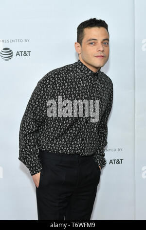 Rami Malek besucht Tribeca spricht - ein Abschied von Herrn Roboter - 2019 Tribeca Film Festival am Frühling Studio am 28. April 2019 in New York City. Stockfoto