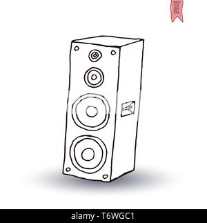 Symbol "Lautsprecher" aus. Vector Illustration. Stock Vektor