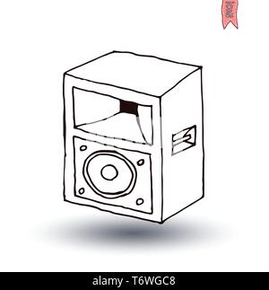 Symbol "Lautsprecher" aus. Vector Illustration. Stock Vektor