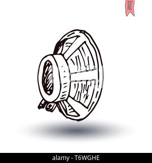 Symbol "Lautsprecher" aus. Vector Illustration. Stock Vektor