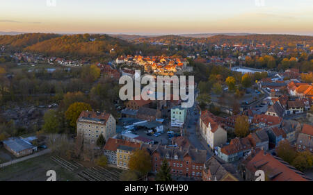 UNESCO-Weltkulturerbe Stadt Quedlinburg, Harz, Sachsen-Anhalt, Deutschland Stockfoto