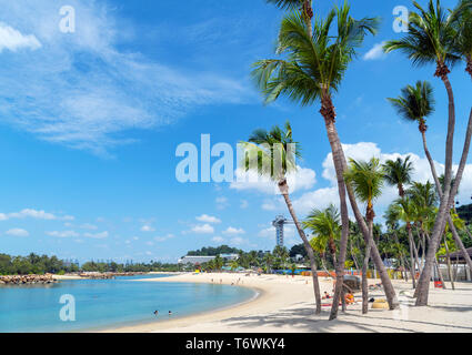 Singapur Sentosa. Siloso Strand auf der Insel Sentosa, Singapur Stockfoto