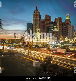Skyline von New York, Las Vegas, Nevada Stockfoto