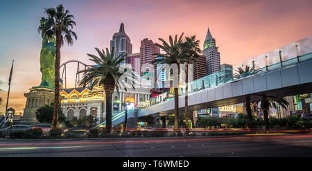 Skyline von New York, Las Vegas, Nevada Stockfoto