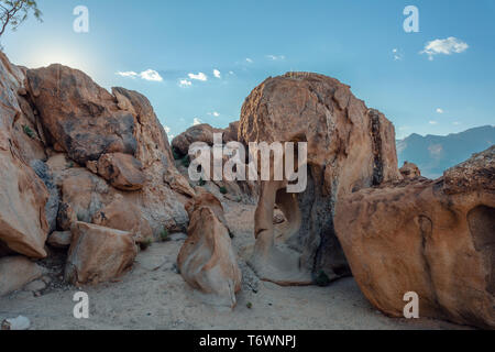 Elephant Rock, Brandberg Berg. Namibia Wüste Stockfoto