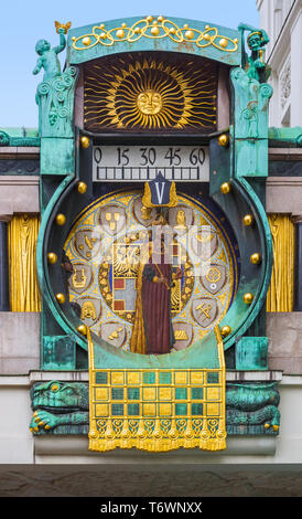 Ankeruhr Clock in Hoher Markt - Wien Österreich Stockfoto