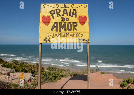 Pipa, Brasilien - 23. Januar 2019: schöne Strand von Praia do Amor in der Nähe von Pipa auf Brasilien Stockfoto