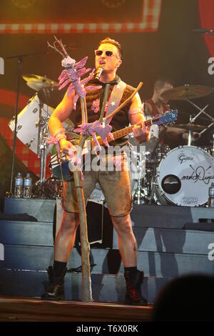 Deutsche Sänger Andreas Gabalier auf Tour, Freiburg, 2018 Stockfoto