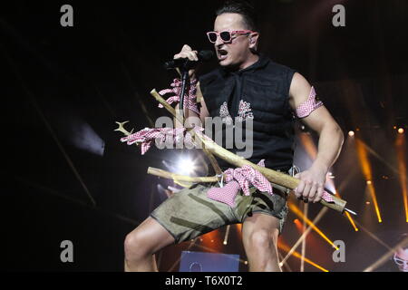 Deutsche Sänger Andreas Gabalier auf Tour, Freiburg, 2018 Stockfoto