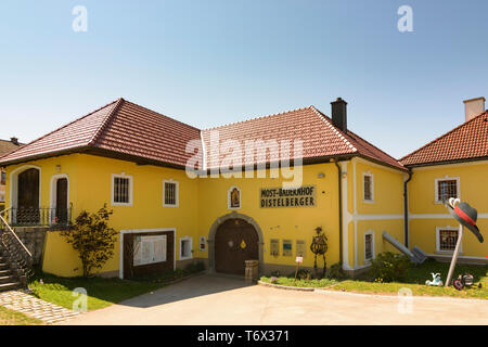 Amstetten: Bauernhof Distelberger Mostviertler Bauernmuseum Genussbauernhof, Museum, im Weiler Gigerreith in Mostviertel, Niederösterreich, Niederösterreich, Stockfoto