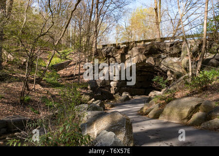 Die North Woods sind in der nordwestlichen Ecke des Central Park, NYC, USA Stockfoto