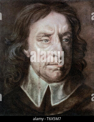 Oliver Cromwell (1599-1658), c1656. Nach Samuel Cooper (1609-1672). Englischer militärischer und politischer Führer. Cromwell diente von 1653 bis zu seinem Tod als Lord Protector des Commonwealth von England, Schottland und Irland „und der dazugehörigen Herrschaften“. Stockfoto