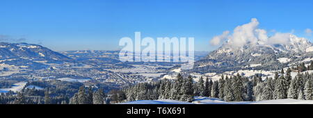 Sonthofen ist eine Stadt in Deutschland, mit vielen historischen Sehenswürdigkeiten Stockfoto
