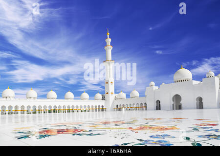 Sheikh Zayed Grand Moschee, Abu Dhabi, Vereinigte Arabische Emirate Stockfoto