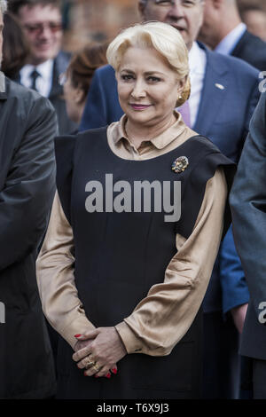 Oswiecim, Malopolska, Polen. Zum 2. Mai, 2019. Viorica Dancila, Premierminister von Rumänien, während der Marsch der Lebenden in Auschwitz, Oswiecim. Credit: Celestino Arce Lavin/ZUMA Draht/Alamy leben Nachrichten Stockfoto