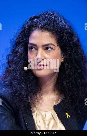 Münster, Deutschland. 27 Apr, 2019. Nariman HAMMOUTI - REINKE, Soldat, Autor, Auftakt für den Wahlkampf für die Europawahl von CDU und CSU, Halle Münsterland in Münster am 27.04.2019, | Verwendung der weltweiten Kredit: dpa/Alamy leben Nachrichten Stockfoto