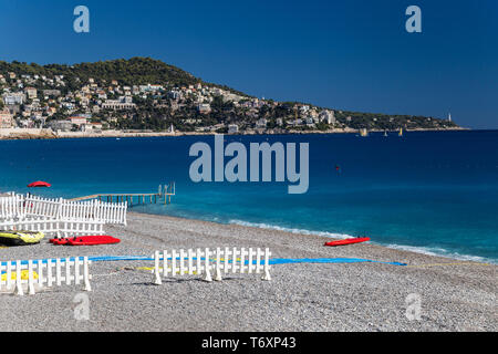 Strand an der französischen Riviera Stockfoto