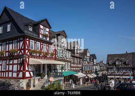 Braunfels gut erhaltene Festung auf der Lahn Stockfoto