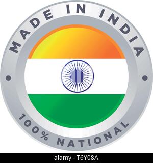 Hergestellt IN INDIEN Stock Vektor