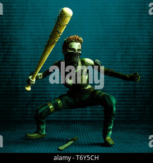 Dies ist ein Zombie Hunter. Dieser Kerl etwas Spaß in ihre Kreationen setzen Stockfoto
