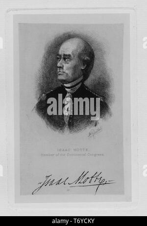 Graviert Portrait von Isaac Motte, Mitglied des Continental Congress, ein amerikanischer Soldat und Staatsmann aus Charleston, South Carolina, 1849. Von der New York Public Library. () Stockfoto