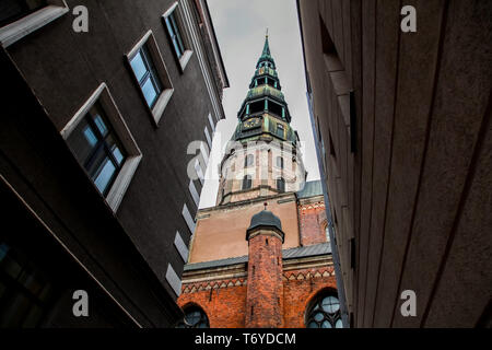 St. Peter's Kirche in Riga. Stockfoto