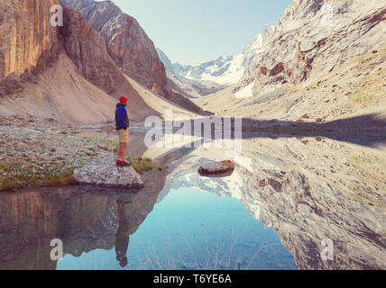 Fann Bergen See Stockfoto