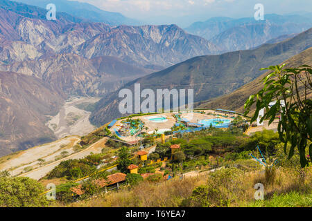 Water Park in der Schlucht des Chicamocha Kolumbien Stockfoto