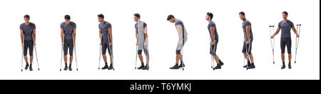 Junge Patientin Sportler Sportler eine Verletzung Trauma mit Leiden Stockfoto