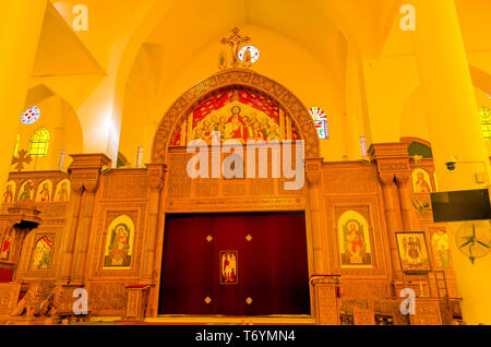 Erzengel Michael koptische orthodoxe Kathedrale innen, Assuan, Ägypten Stockfoto