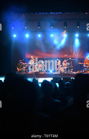 Spanische band, Vetusta Morla, führt live in Bogota, Kolumbien Stockfoto