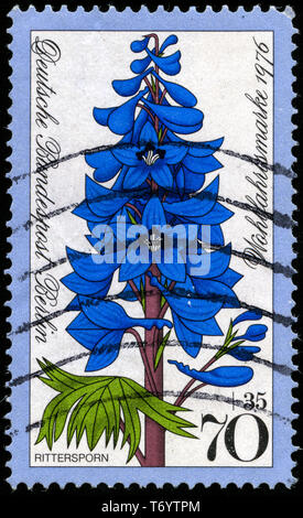 Briefmarke aus der Berliner im Tierschutz: Garten Blumen Serie 1976 Stockfoto