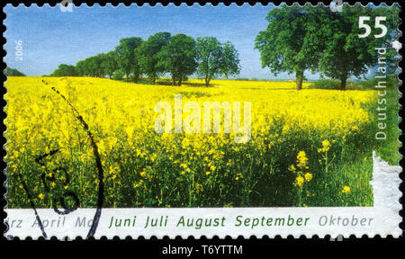 Briefmarke aus der Bundesrepublik Deutschland in den Jahreszeiten Serie in 2006. Stockfoto