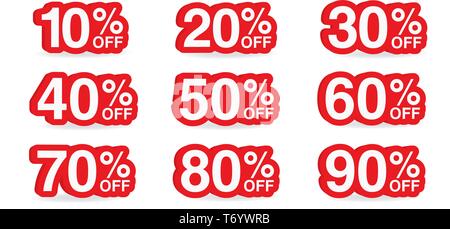 Verkauf die Service-Tag-Nummer für die Werbeaktion. Stock Vektor